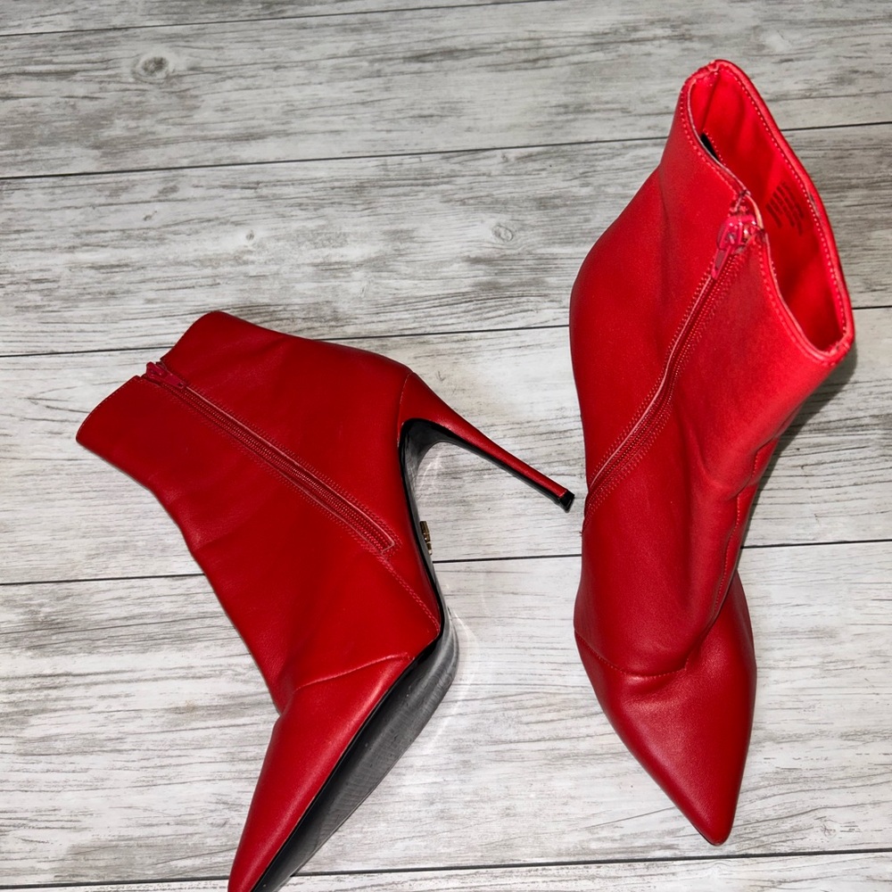 Kurt Geiger Red Stiletto Ankle Boots Size 41